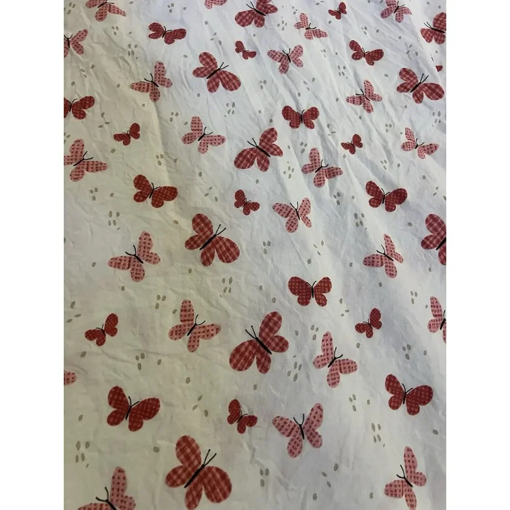 Pillowfort kids' butterfly Flat sheet Pink Twin Size 100% Cotton